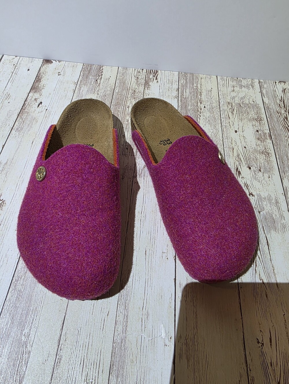 Birkenstock Zermatt Wool Felt Clogs Kids Size 33 US Size 2-2.5 Pink